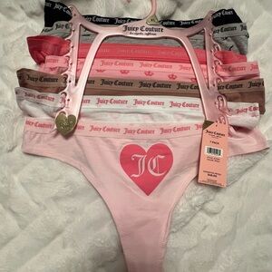 Juicy Couture Pink Heart Thong Bottoms